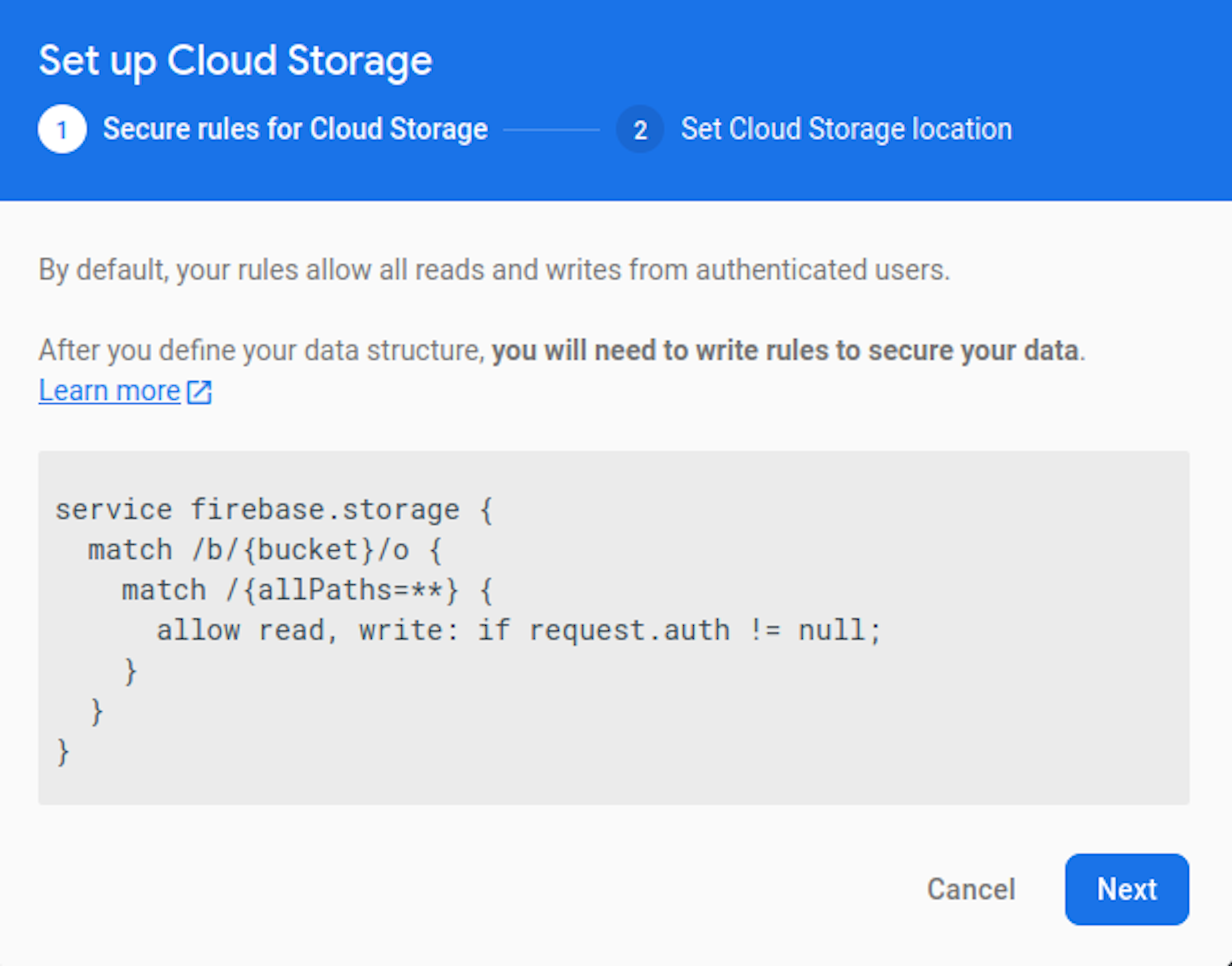 Firebase Storage Security Rules